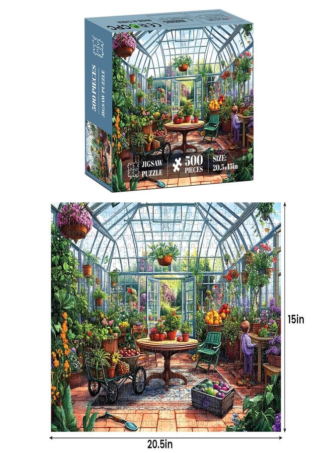 WSCXSC 500 Piece Puzzles for Adults,Jigsaw Puzzles 500 Pieces Garden Plants Puzzle for Adults Senior Fruit Puzzle Games Premium Cardboard Home Decors Family Challenge Toys Gift - Image 2